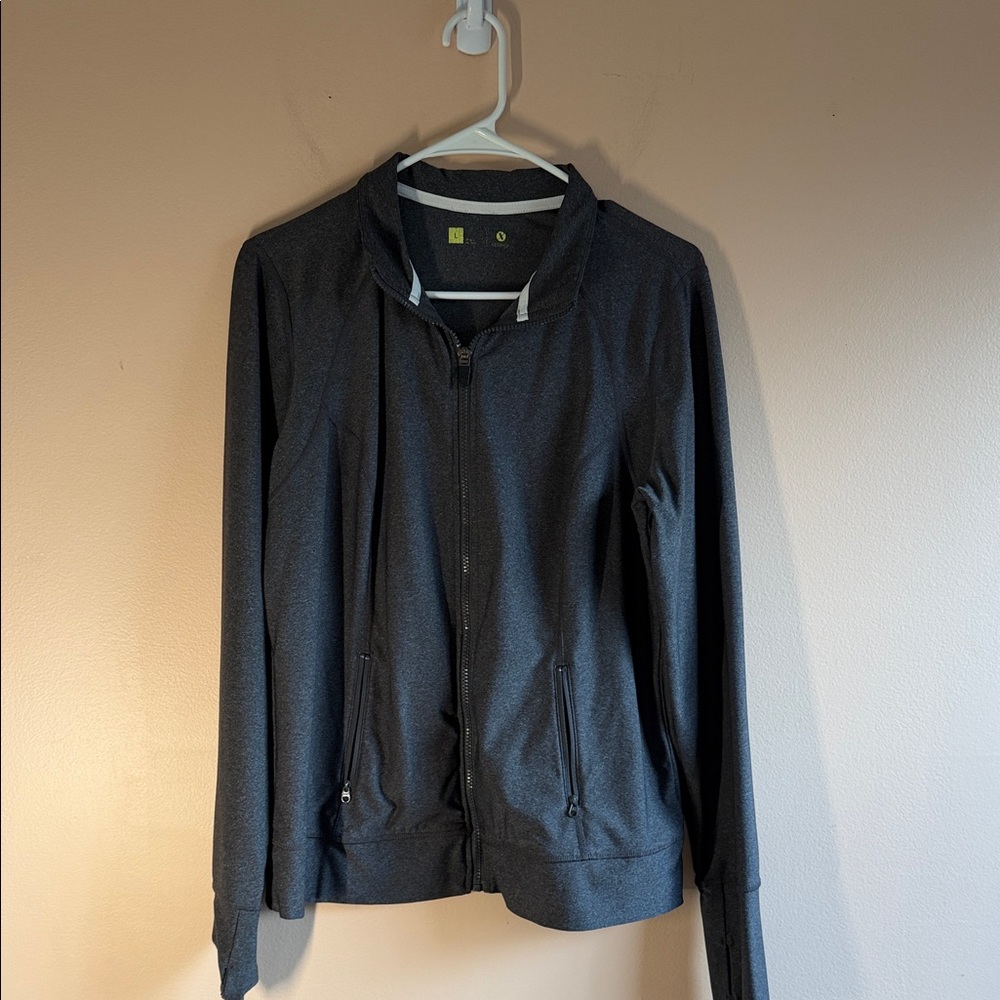 Athletic Full-Zip Lightweight Jacket - Dark Gray